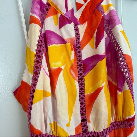 NWT Abel The Label Colorful Abstract Halter Maxi Dress Size Small - Picture 11 of 14